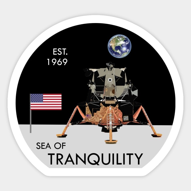 Apollo 11 Moon Landing Sea of Tranquility Sticker by IORS